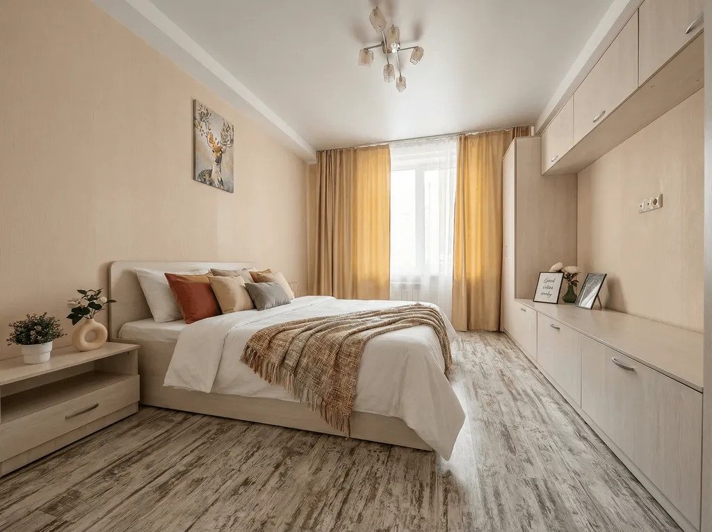 Евротрёхкомнатная квартира с балконом для 6 гостей — аренда посуточно в Новосибирск