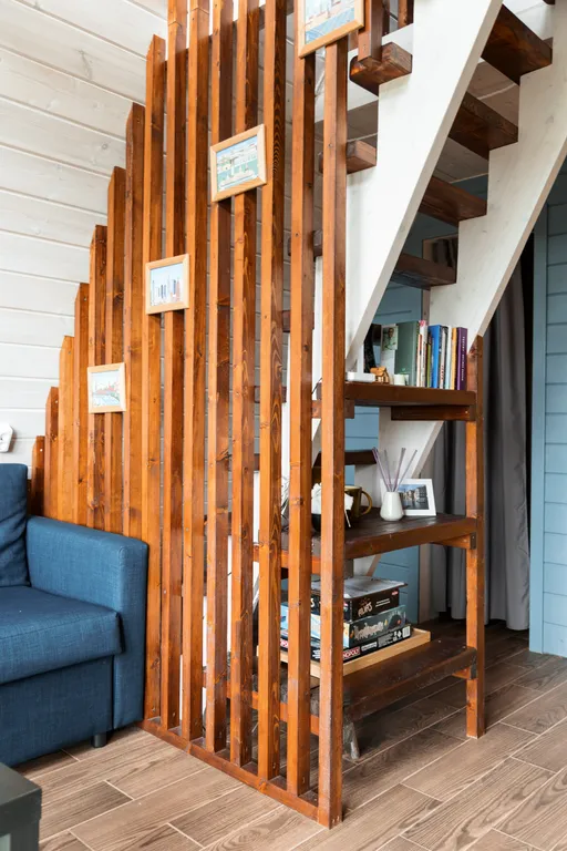 Papino village blue домик рядом с водопадом и лесом