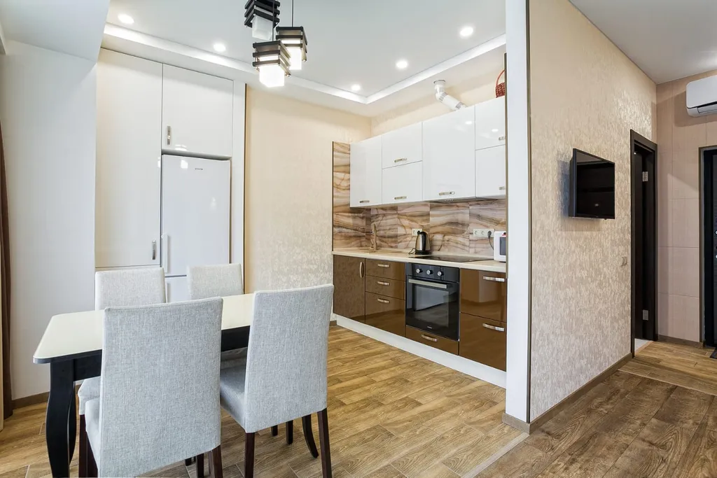 Апартамент с отдельной спальней и террасой вид на горы