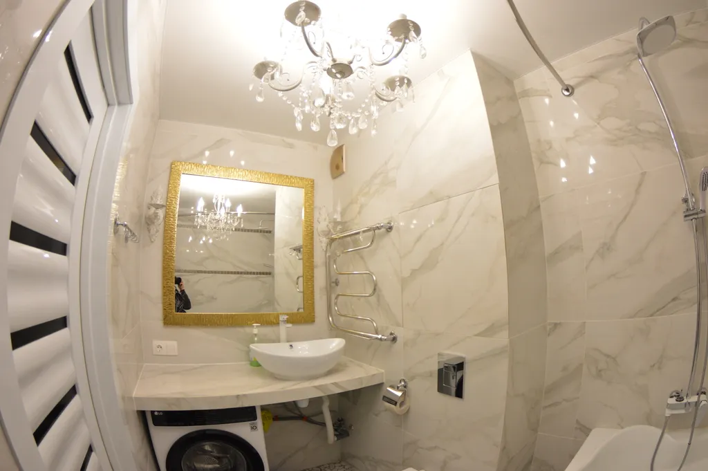 Квартира в центре с круглой кроватью в элитном ЖК