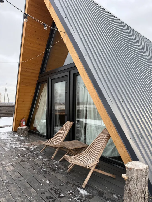 Уютный домик за городом с баней и горячим чаном