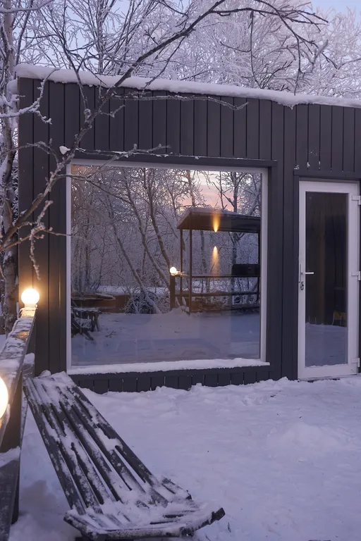 Уютный домик с купелью и баней на дровах однокомнатный