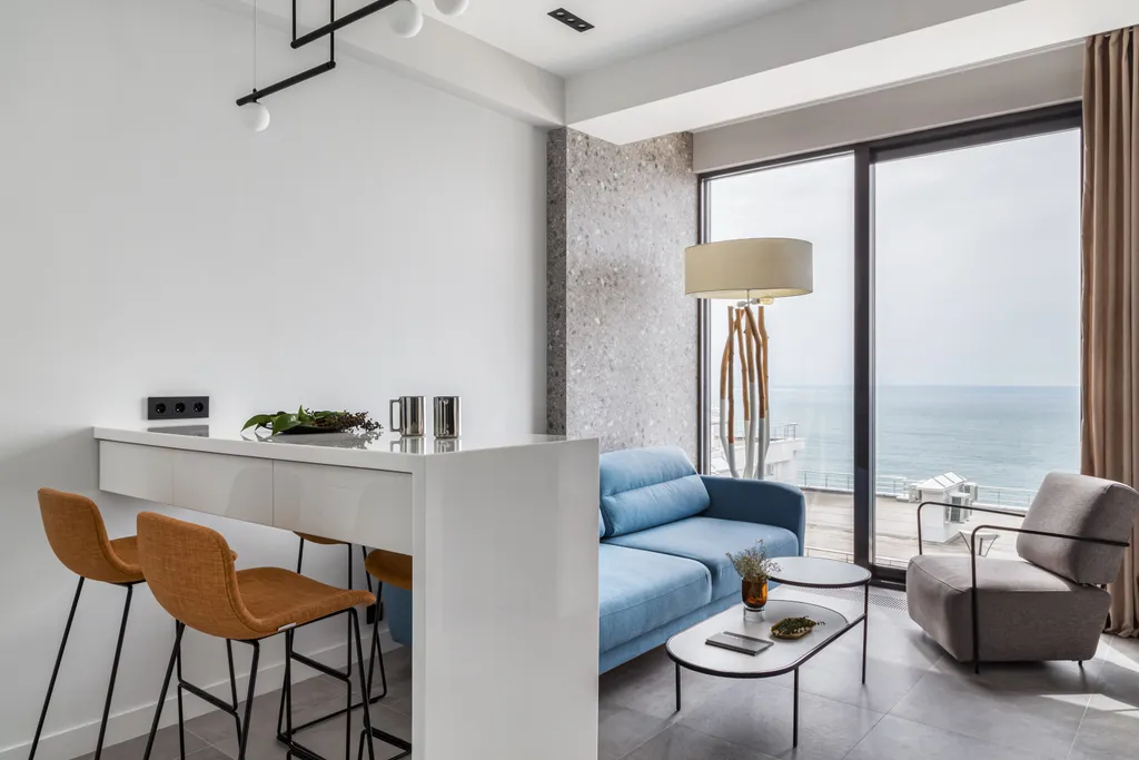 Квартира Стильный современный апартамент с видом на море — Мамайский Перевал