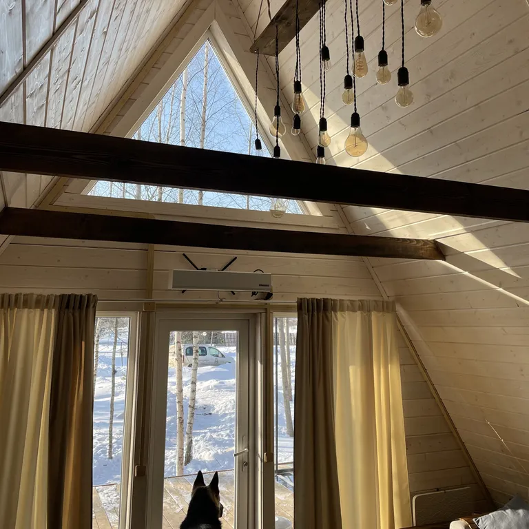 Уютный коттедж в стиле A-Frame