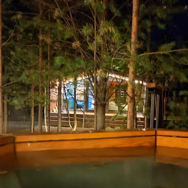 Глэмпинг в сосновом лесу