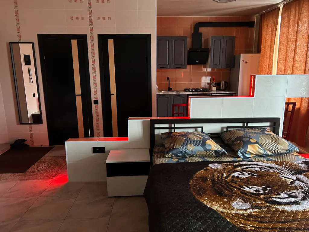 Студия с красивым видом на центр города