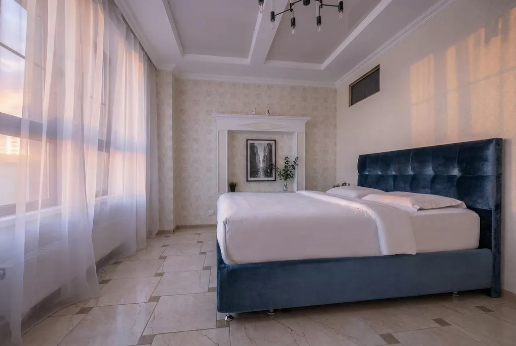 Яркие апартаменты с видом на закат и умной колонкой Алиса