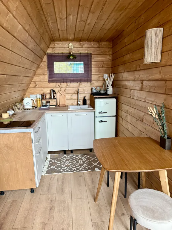 Дом-типи на берегу озера Валдайское