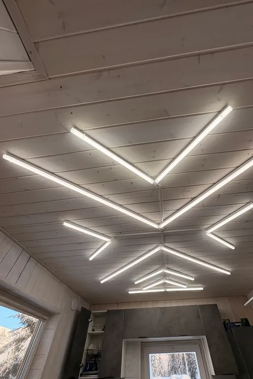 Дом с видом на горы в елочках