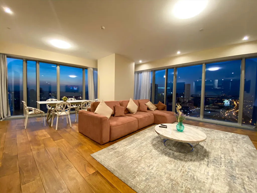 Апартамент в Москва Сити с панорамной ванной