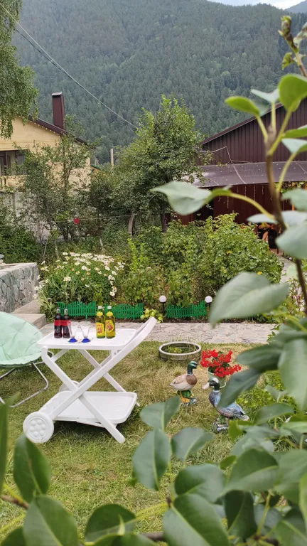 Дом у реки с видом на горы