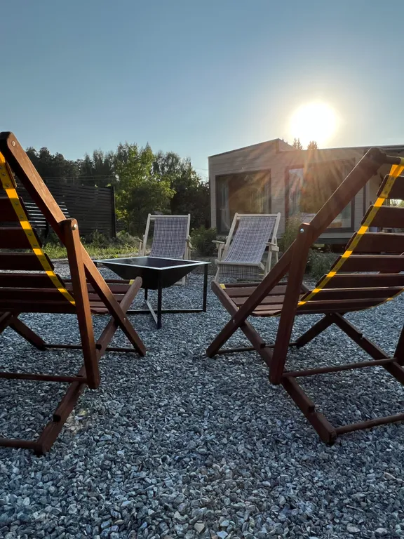 Дом с баней у леса