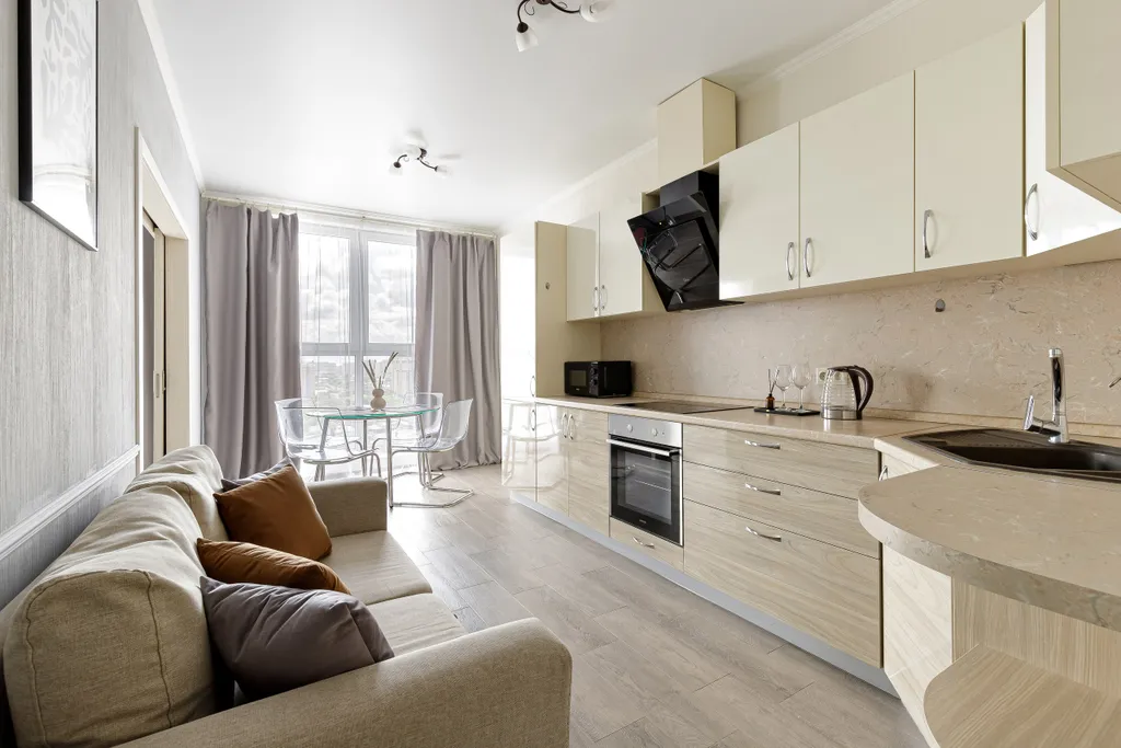 Атмосферная 2-комнатная квартира на 21 этаже