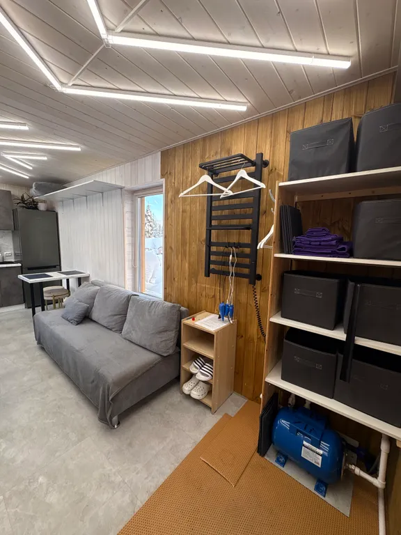 Дом с видом на горы в елочках