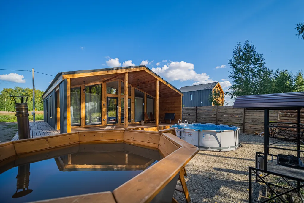 Светлый и уютный дом в стиле барн хаус ( барн 2 ) с бассейном и купель