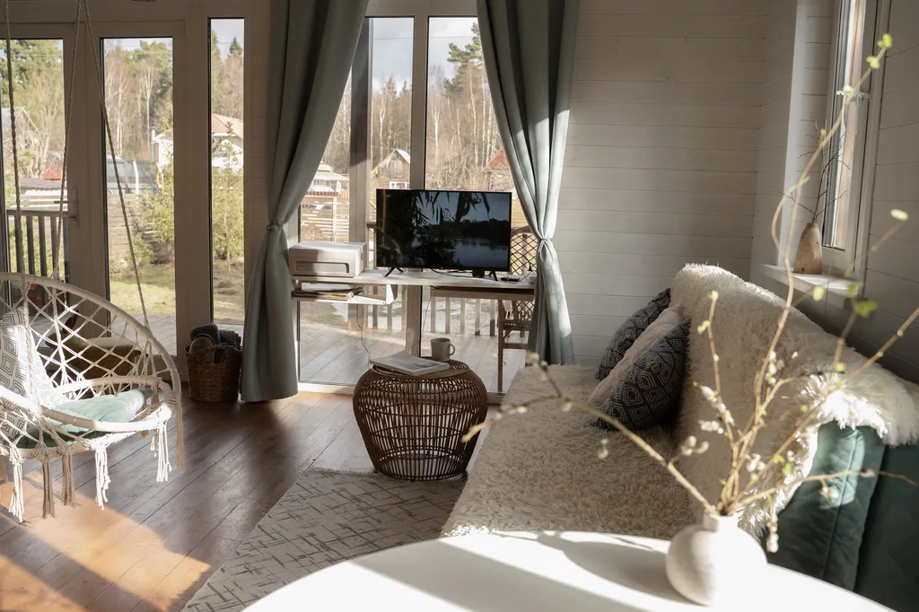 Уютный теплый дом с выходом в лес, 40 минут от Москвы со своей территорией