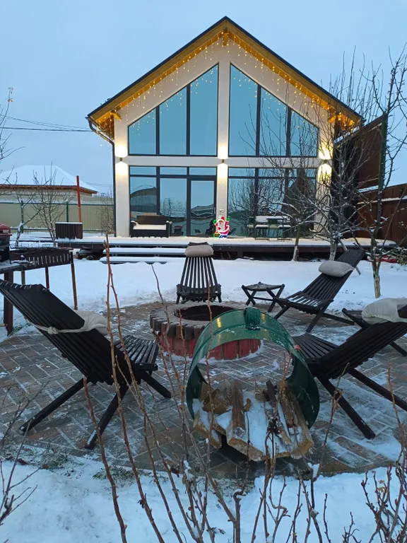 Загородный дом с баней на дровах