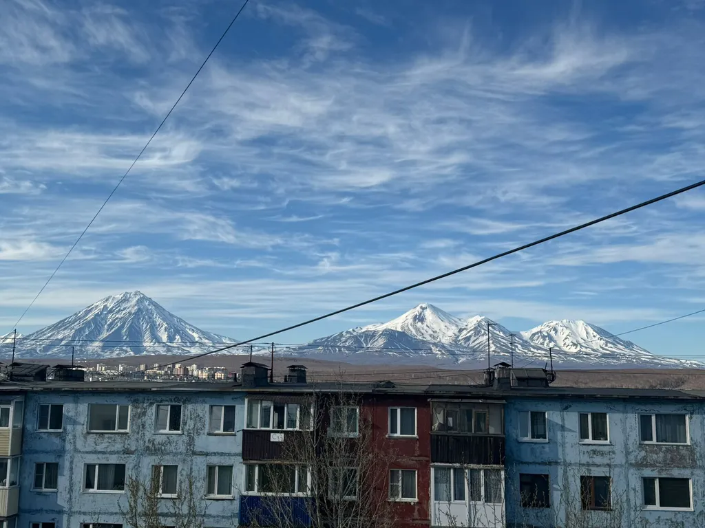 Апартаменты созвездие камчатки с видом на вулкан