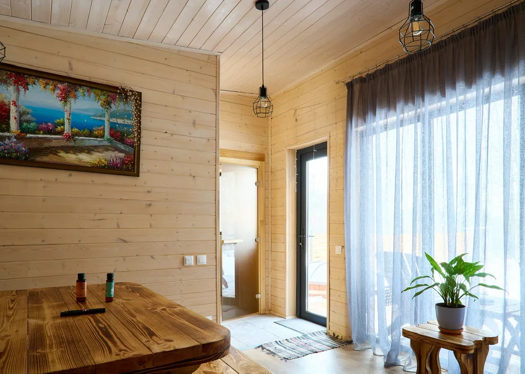 Дом у реки с баней