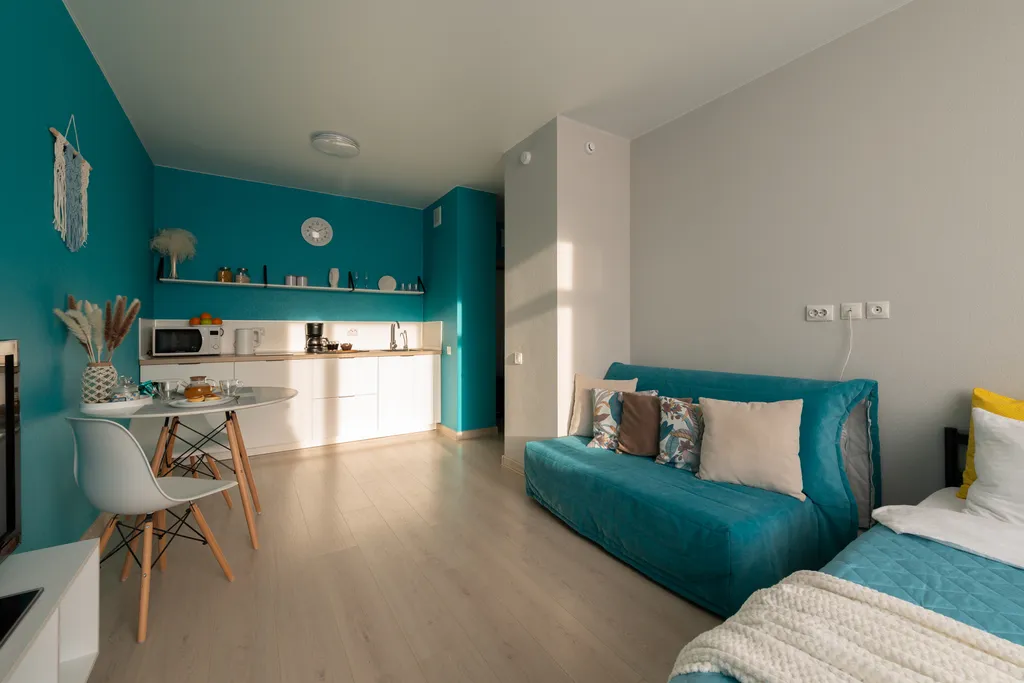 Квартира Квартира Студия Бирюза ApartaMIA в Звездном городке рядом с Тюмень Сити-Молл — Тюмень