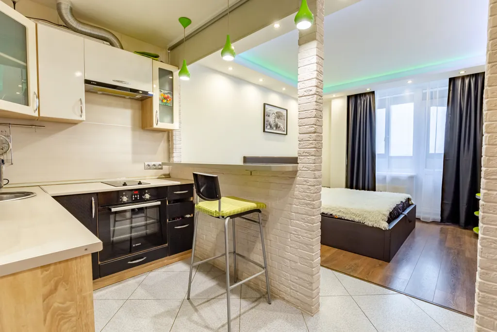 Шикарная студия с камином у метро