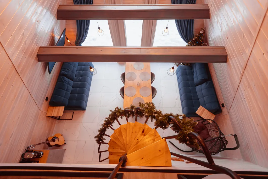 Уютный домик в стиле Афрейм с видом на горы