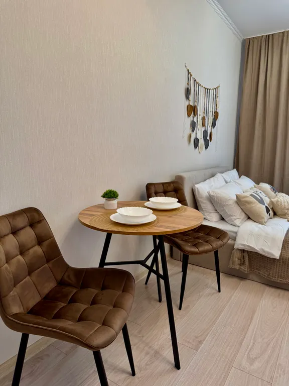 Студия с лоджией и красивым видом