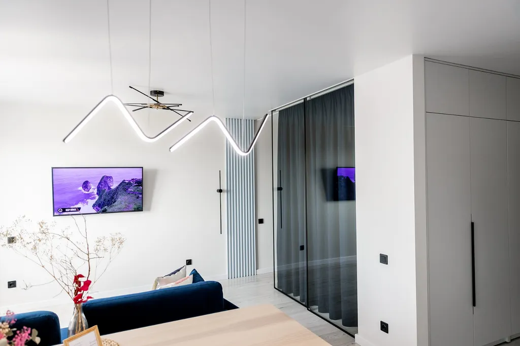 Квартира студия с видом на город.