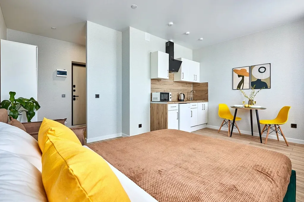 Студия со свежим ремонтом в ЖК Самолет