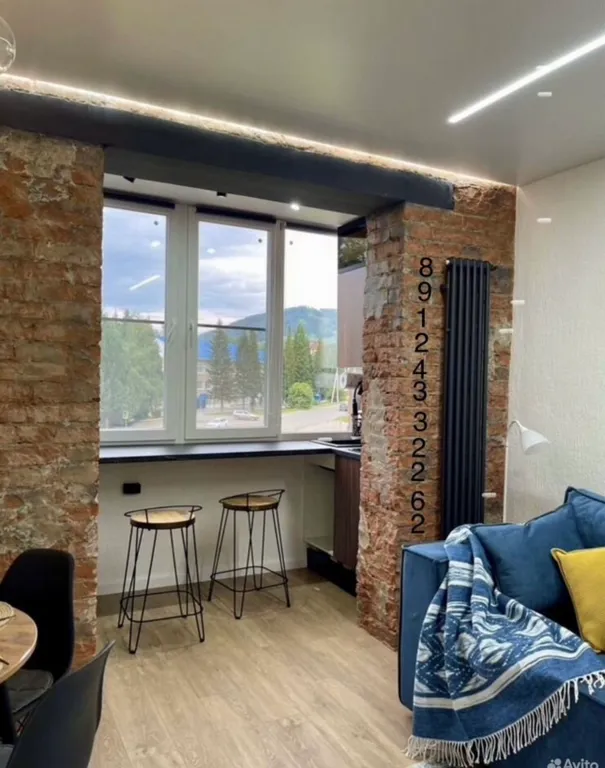 Апартамент с дизайнерским ремонтом, с видом на горы