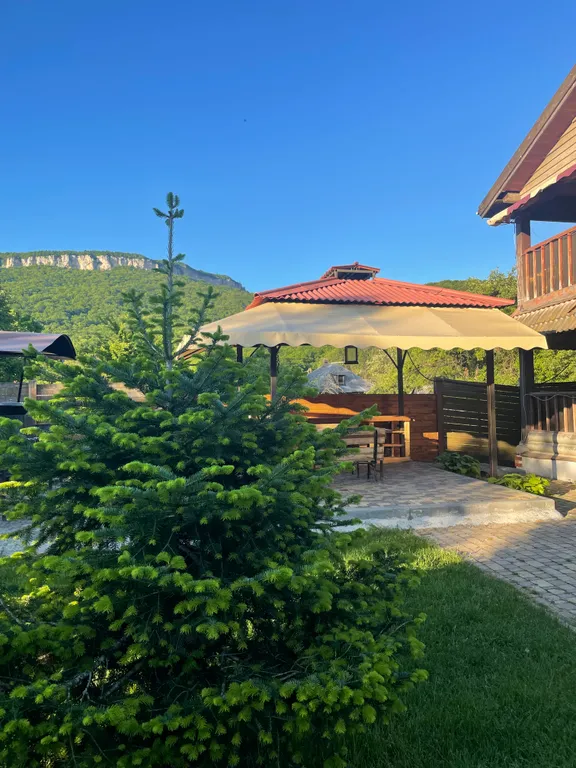 Дом из сруба с баней и бассейном