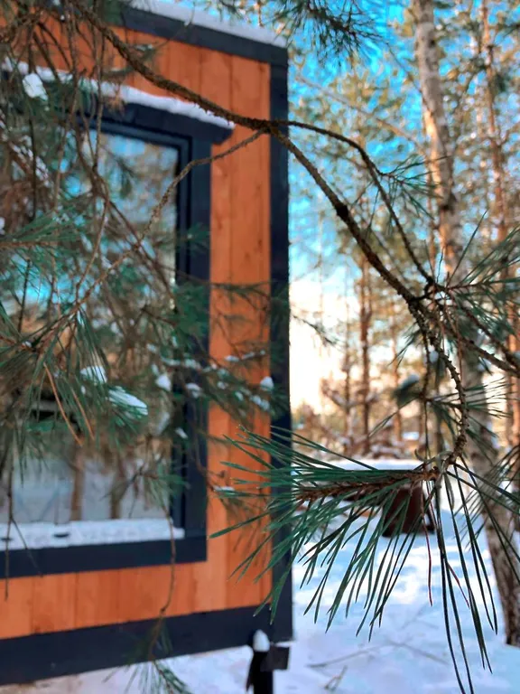 Уютный и теплый мини домик ТиниДача Можжевельник в лесу