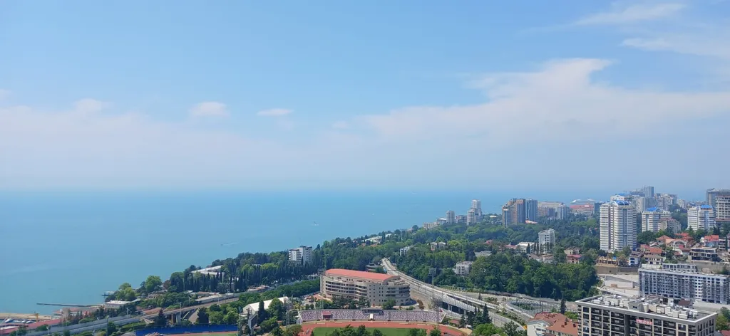 Уютная студия с видом на море и горы
