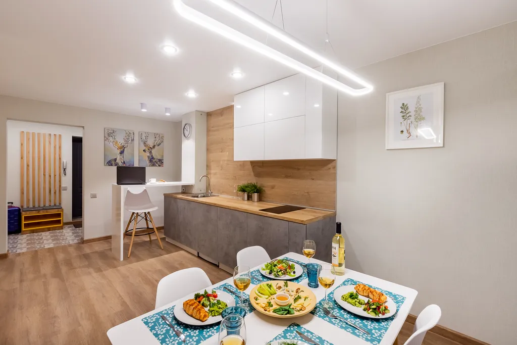 Свежие современные апартаменты Скандинавия