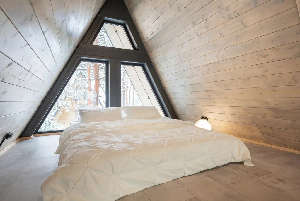 Домик A-Frame с купелью