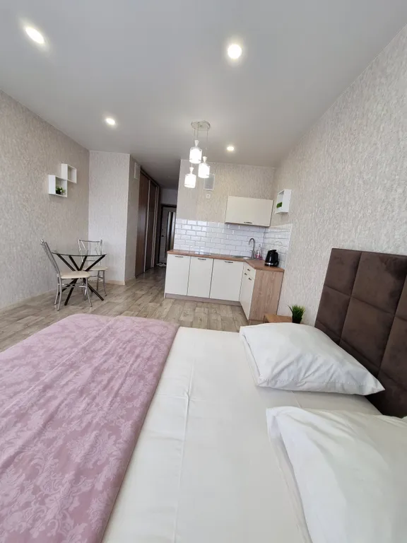 Светлая уютная студия в центре с видом на Энгельс, Саратов и Волгу