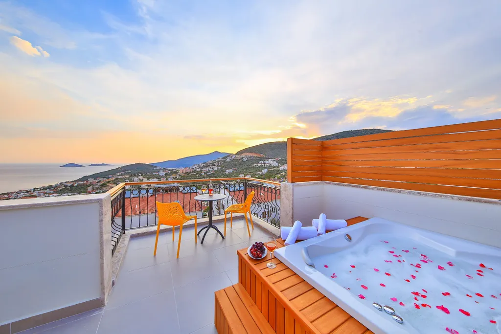 Коттедж Вилла 485 с видом на море и бассейном — Калкан