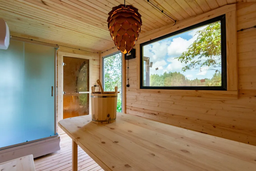 Коттедж Дом с видом на реку, на первой береговой линии — Шаховская