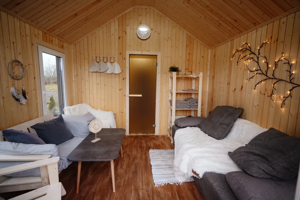 Коттедж Коттедж Уютный Барн-хаус с банным чаном и русской баней — Санкт-Петербург