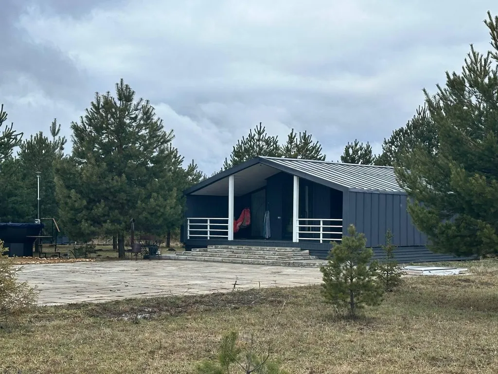 Уютный дом в скандинавском стиле среди сосен с сауной