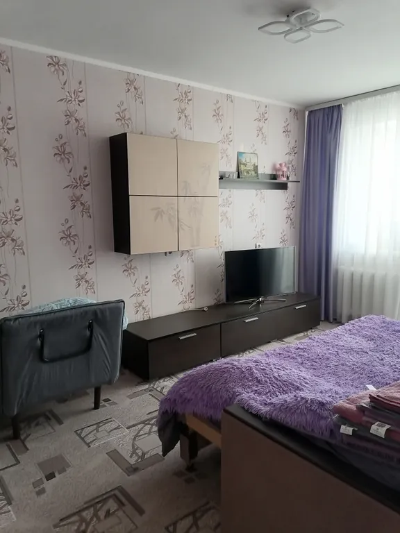 Уютная квартира в лавандовых оттенках, рядом с центром города