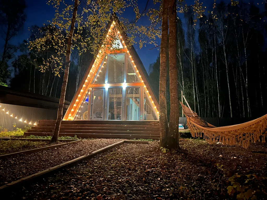Коттедж Домик Aframe Forest с баней и сибирским чаном — Москва