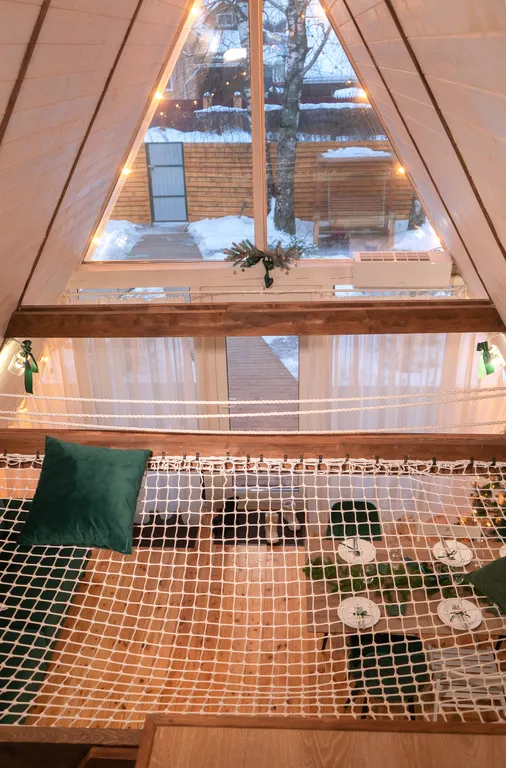 Коттедж A-frame дом Изумруд — Образцово