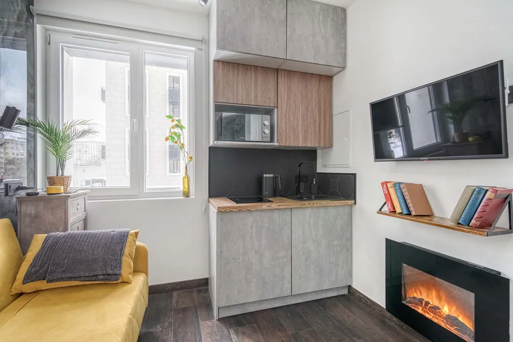 Квартира Умная квартира в стиле лофт с камином Nord — Москва