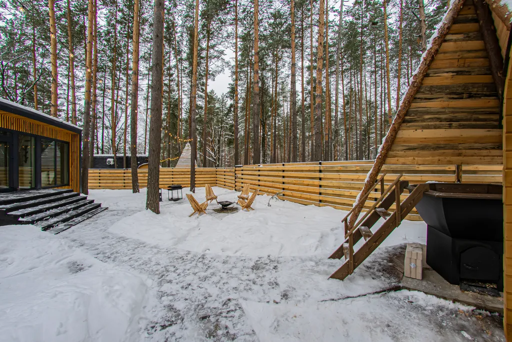 Вилла в Сосновом лесу с чаном и баней