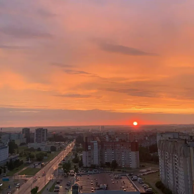 С видом на город с высоты птичьего полёта