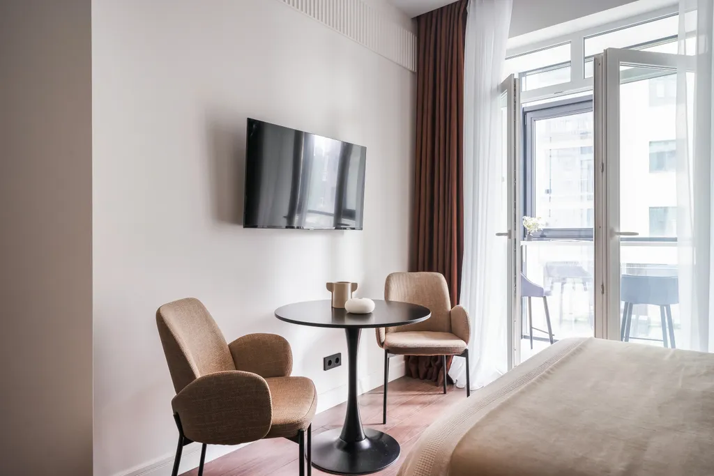 Квартира Квартира Премиум-студия с балконом на набережной Рыбной деревни — Калининград