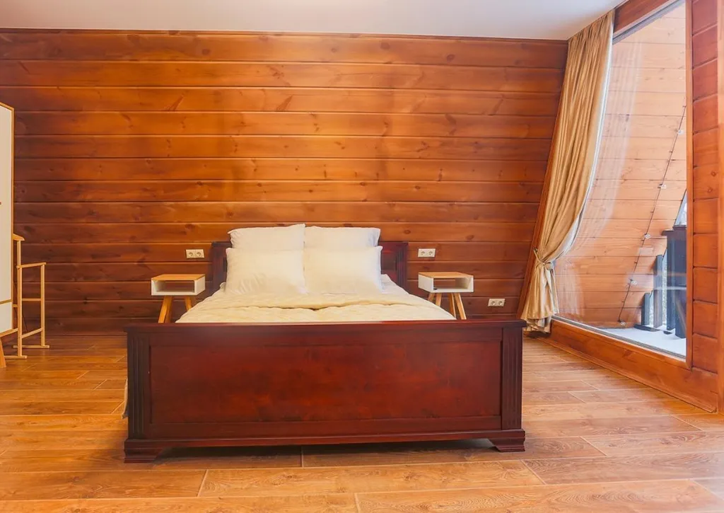 Большой дом a-frame в-небо с бассейном