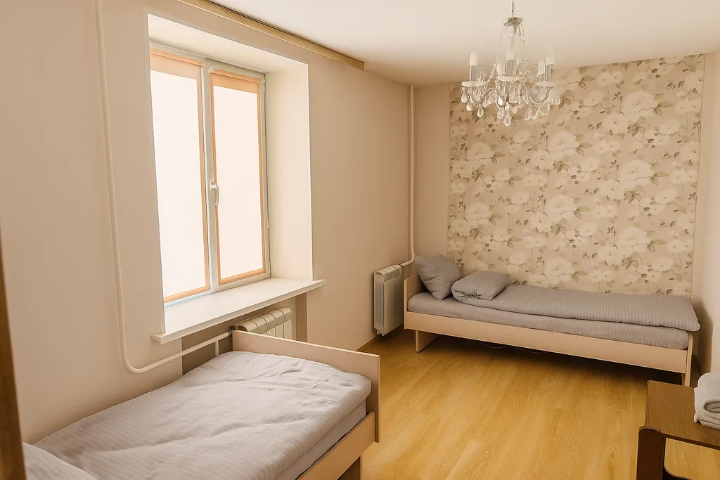 Квартира для рабочих поездок с балконом