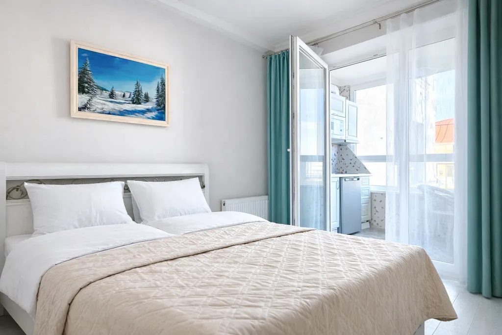 Уютные апартаменты с видом на море, первая линия с выходом на пляж